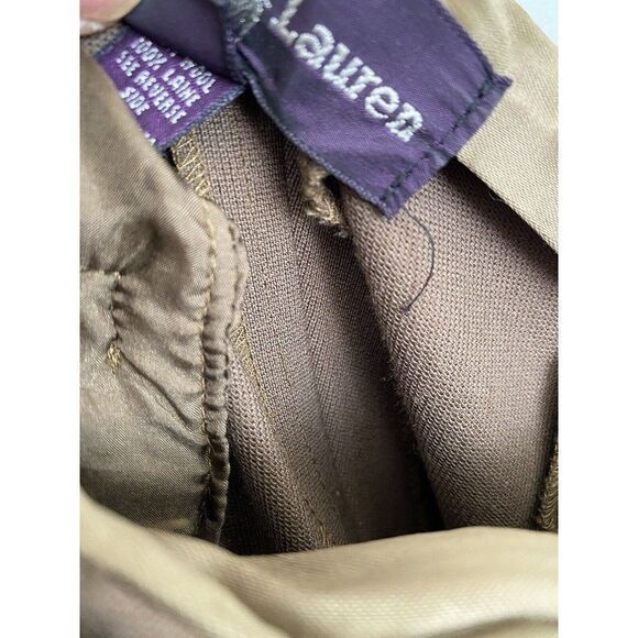 RALPH LAUREN PURPLE LABEL 100% WOOL DRESS TROUSERS SIZE 2 Brown High Waist - Picture 8 of 9